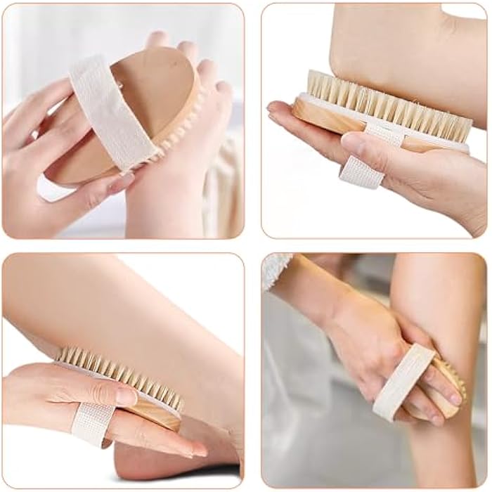 Dry Brush for Natural Body, Dry Massage Brush, for Exfoliation and Massage, Dry and Wet Use, Improving Blood Circulation and Lymphatic Drainage, Ideal for Flawless Skin - Image 5